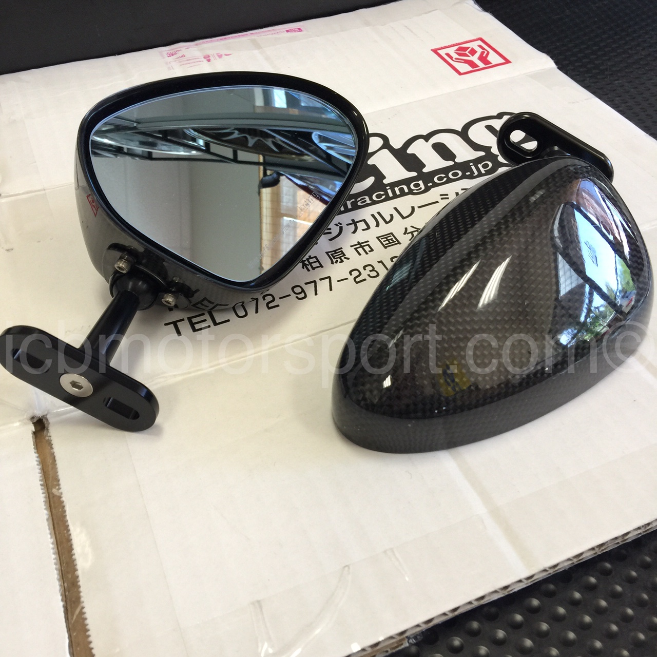 thumbnail image 2 of Demon Tweeks 107mm Quarter Light Clip-On Mirrors - Silver, Universal Race/Rally Car 2 of 2
