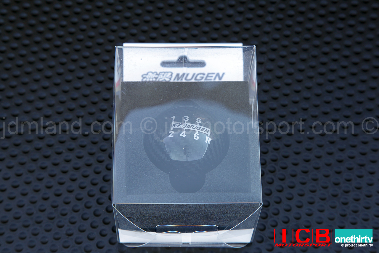 Mugen Carbon Fiber Spherical Shift Knob 6MT with Black Stripe 