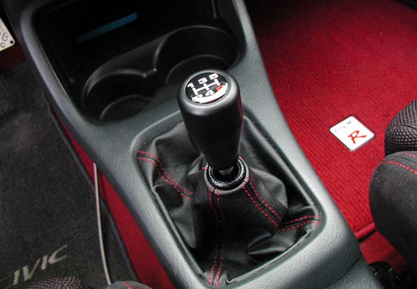 RED  STITCHING REAL LEATHER MANUAL SHIFT BOOT FITS HONDA CRX DEL SOL 92-97 
